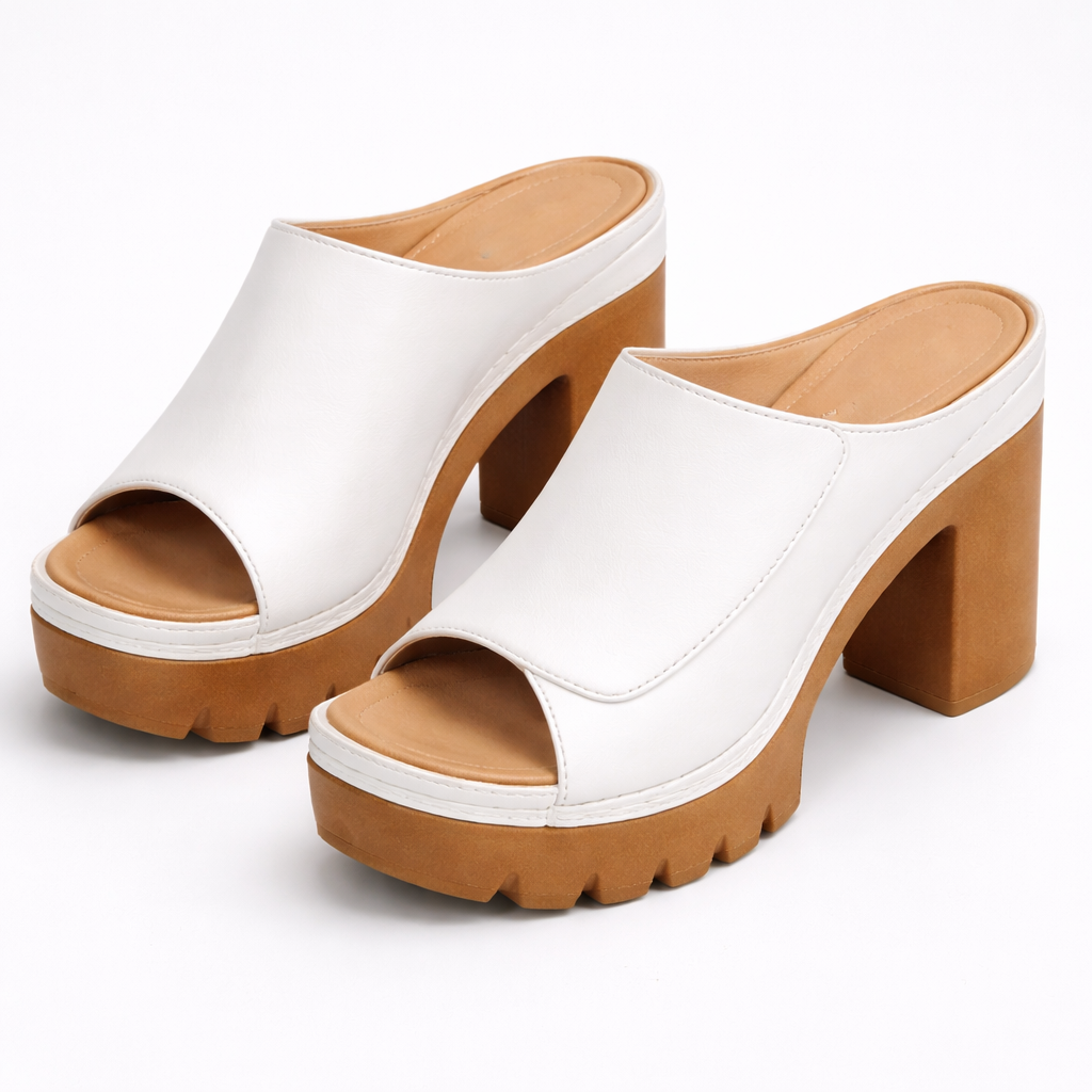 Mizella | Flattering Platform Block Heel Mules