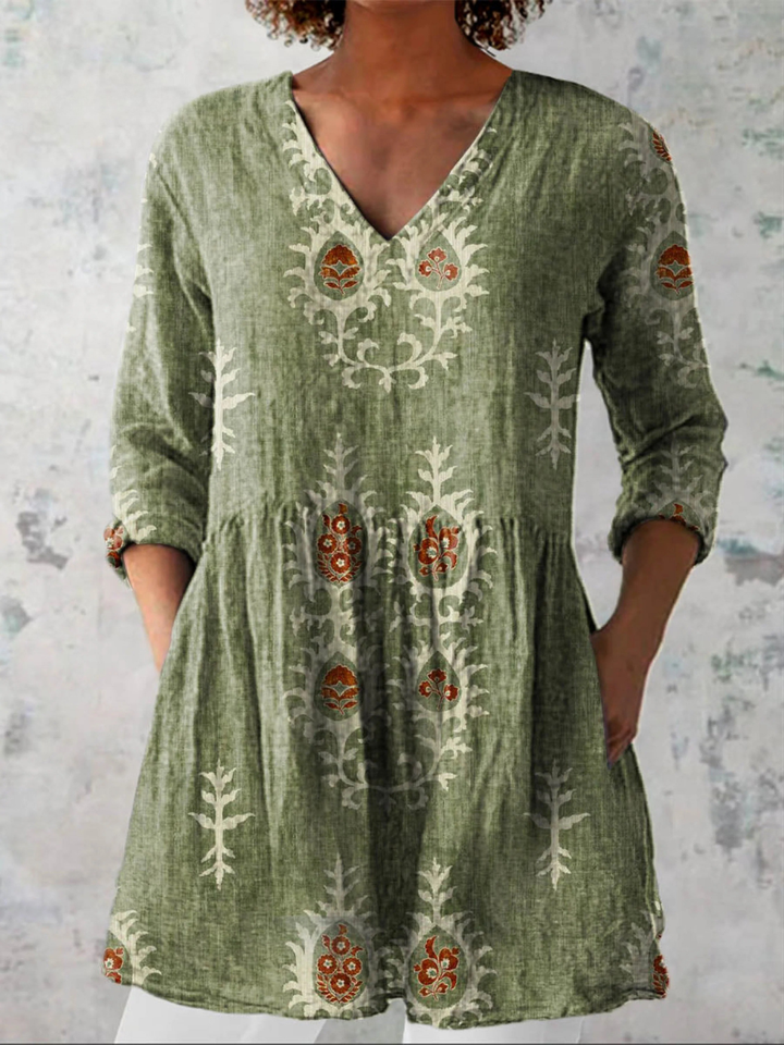 Ella | V-Neck Tunic Blouse