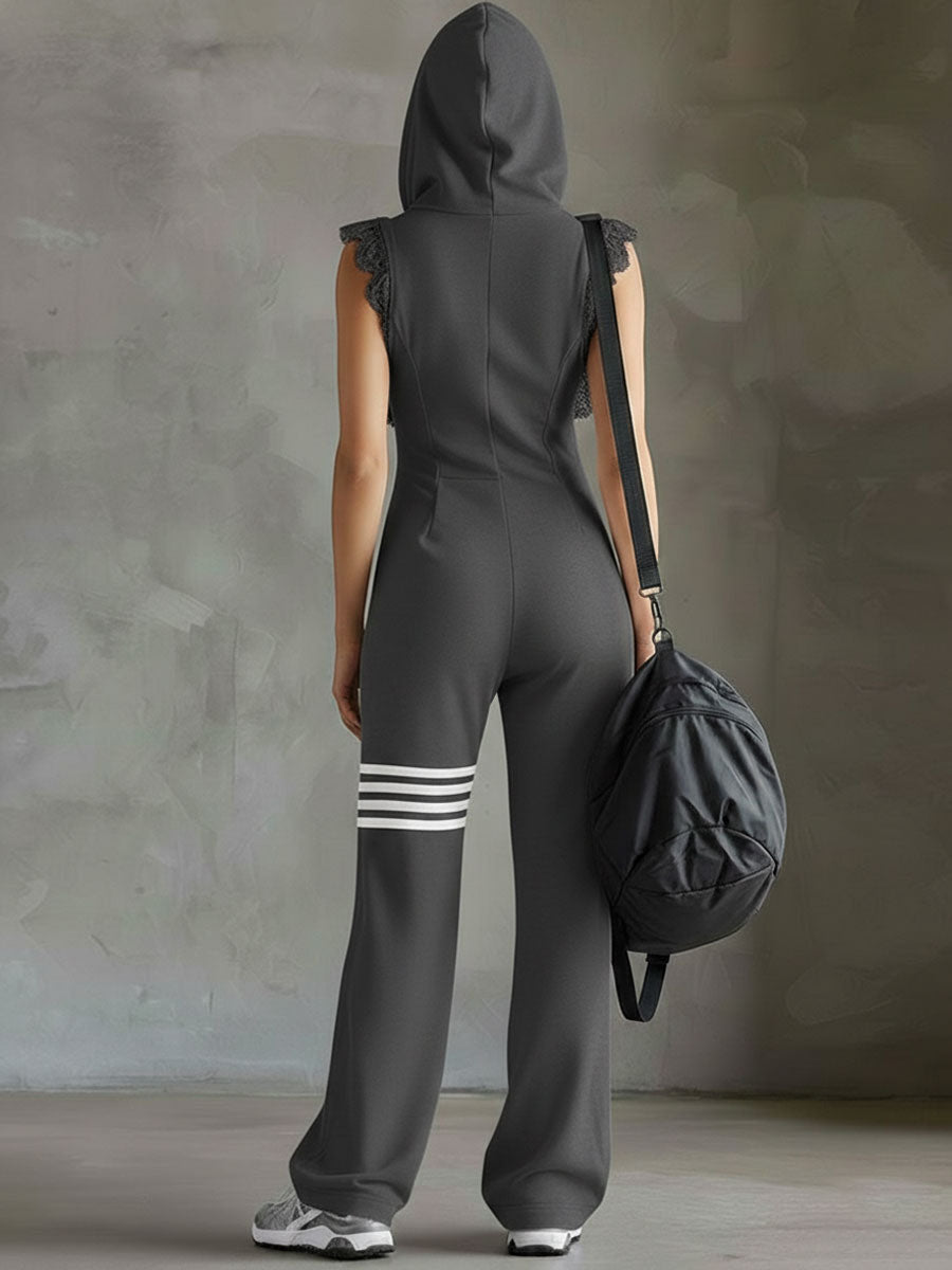 Tracy | Hooded Striped Tracksuit