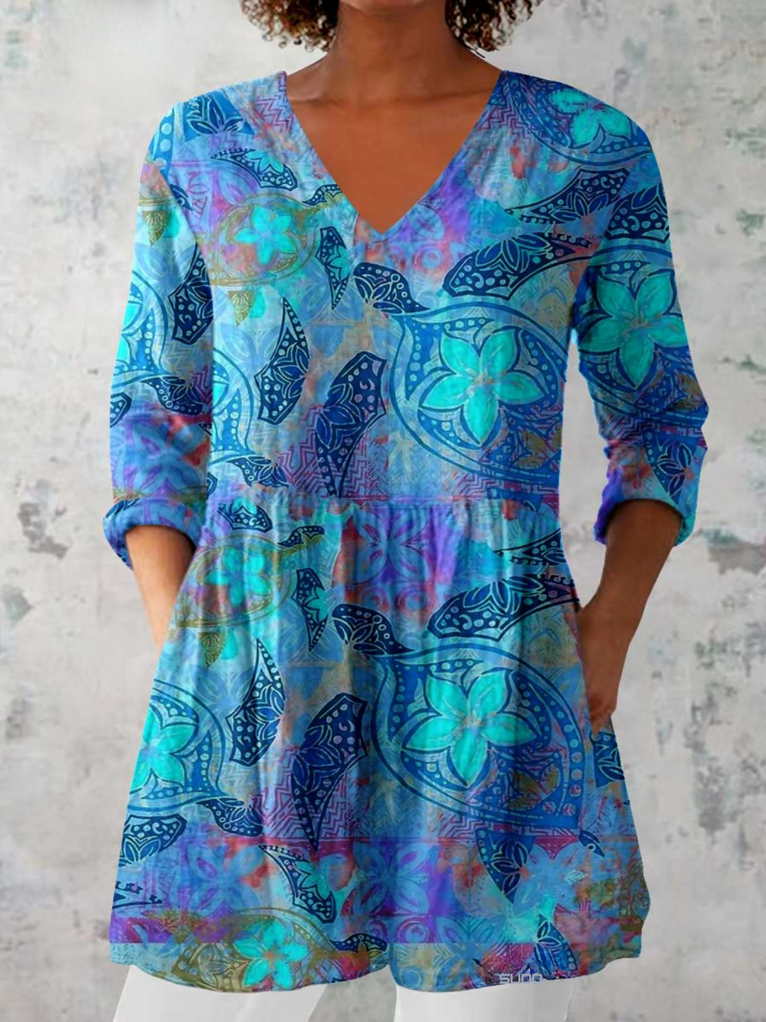 Ruby | Long V-Neck Blouse