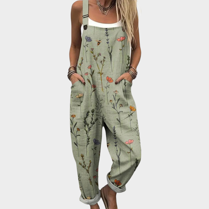 Helena | Breathable Floral Print Jumpsuit