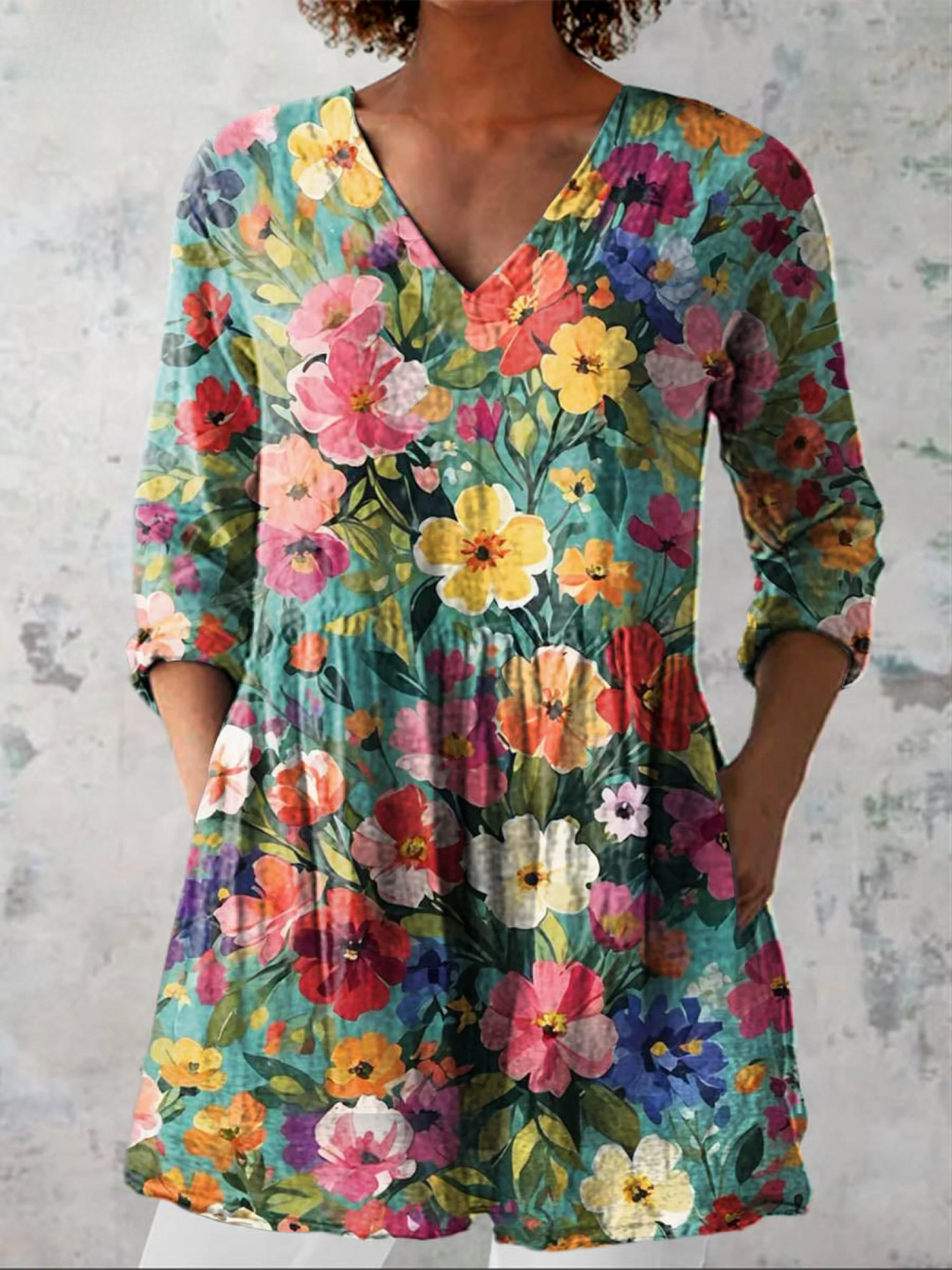 Madelyn | Long V-Neck Blouse