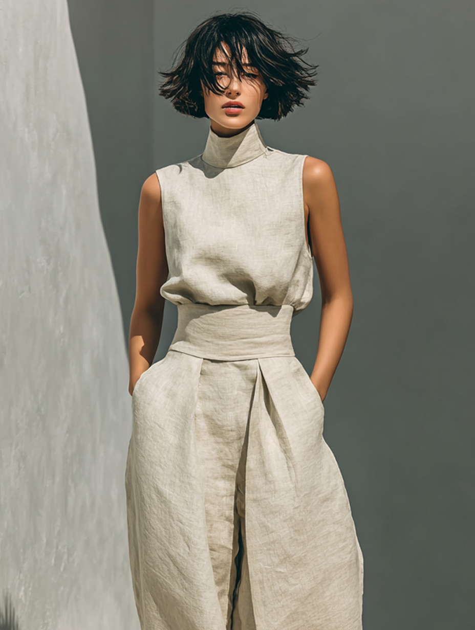Maria | Sleeveless Top & Wide Leg Set
