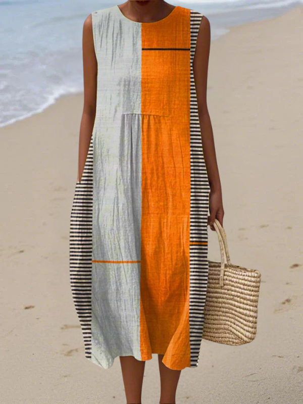 Ester | Colour Block Midi Dress