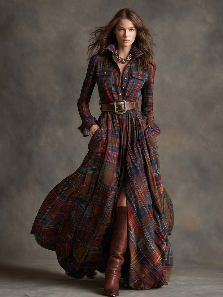 Harriet | Elegant Belted Shirt Dress