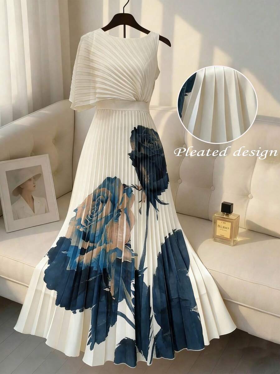 Lucille | Pleated Midi Dress