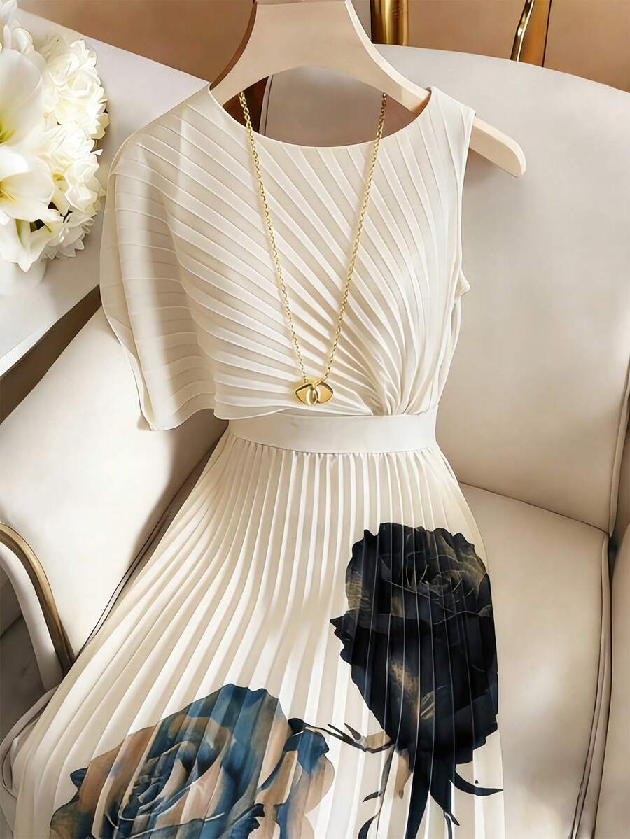 Lucille | Pleated Midi Dress