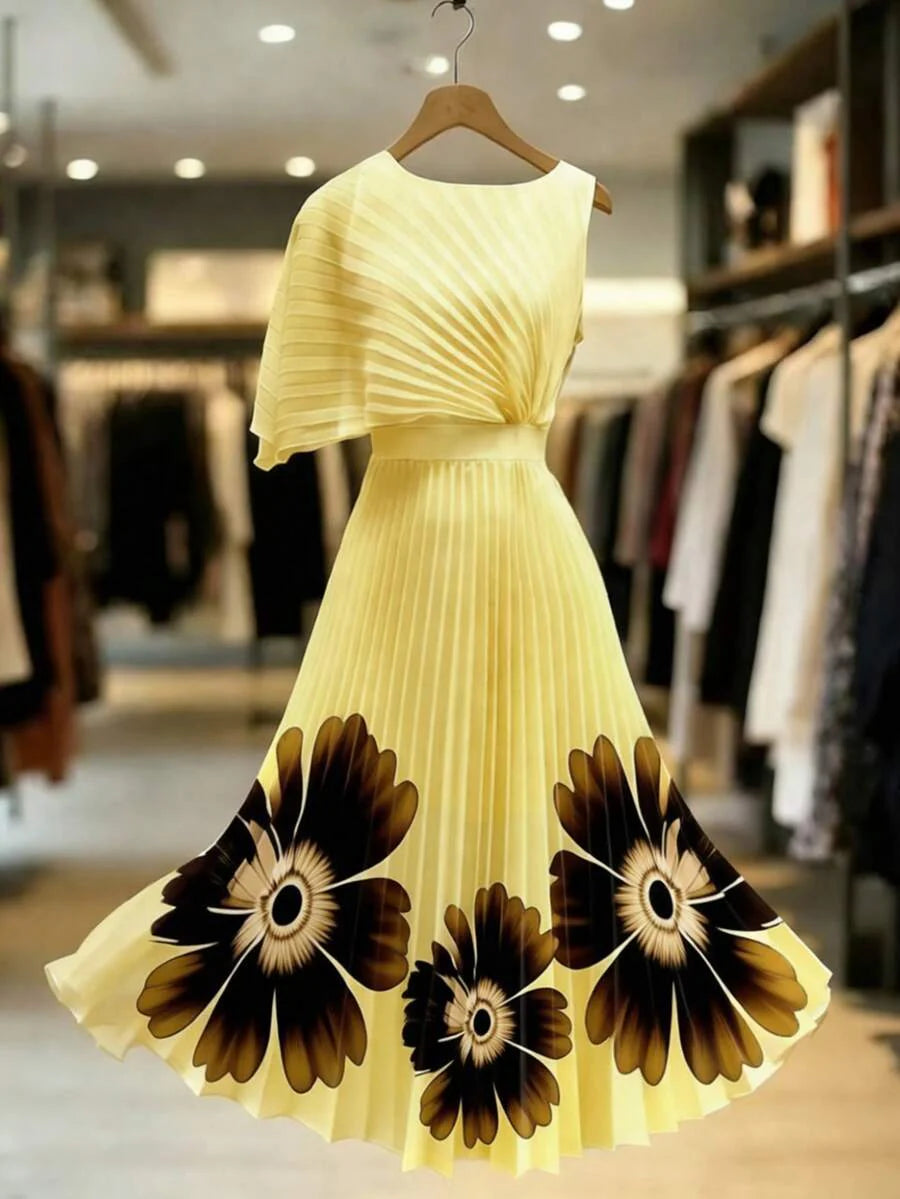 Lucille | Pleated Midi Dress