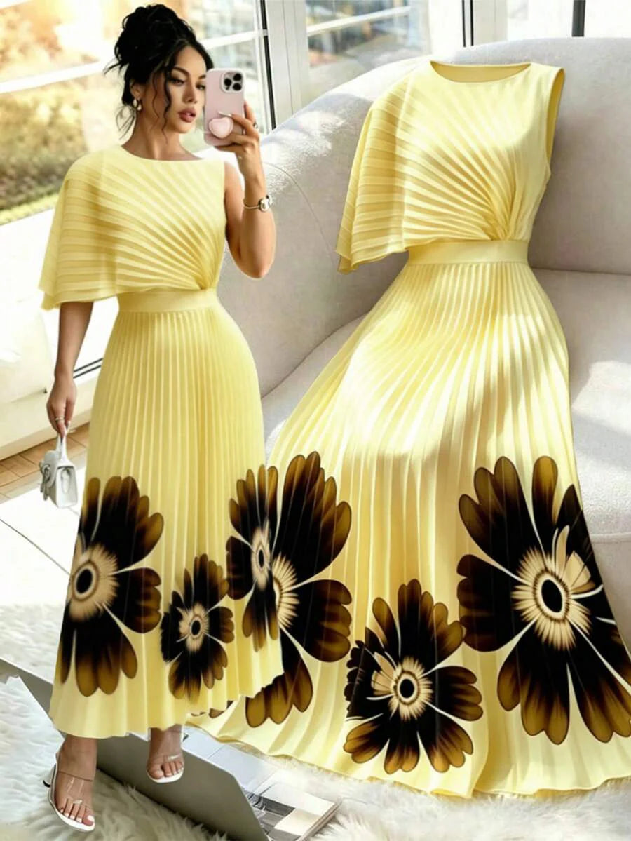 Lucille | Pleated Midi Dress