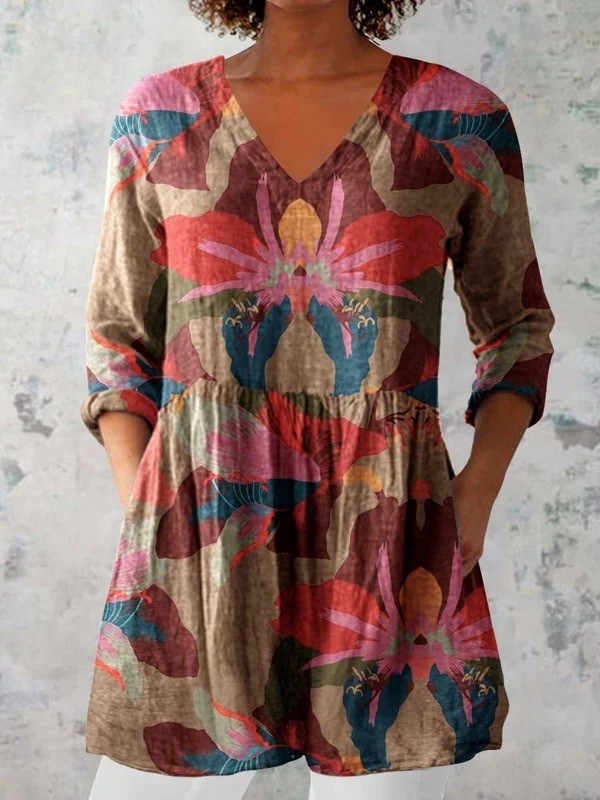 Layla | V-Neck Long Blouse