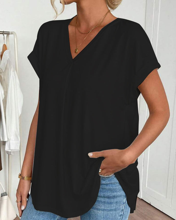 Elira | Breathable Flowy V-Neck Top