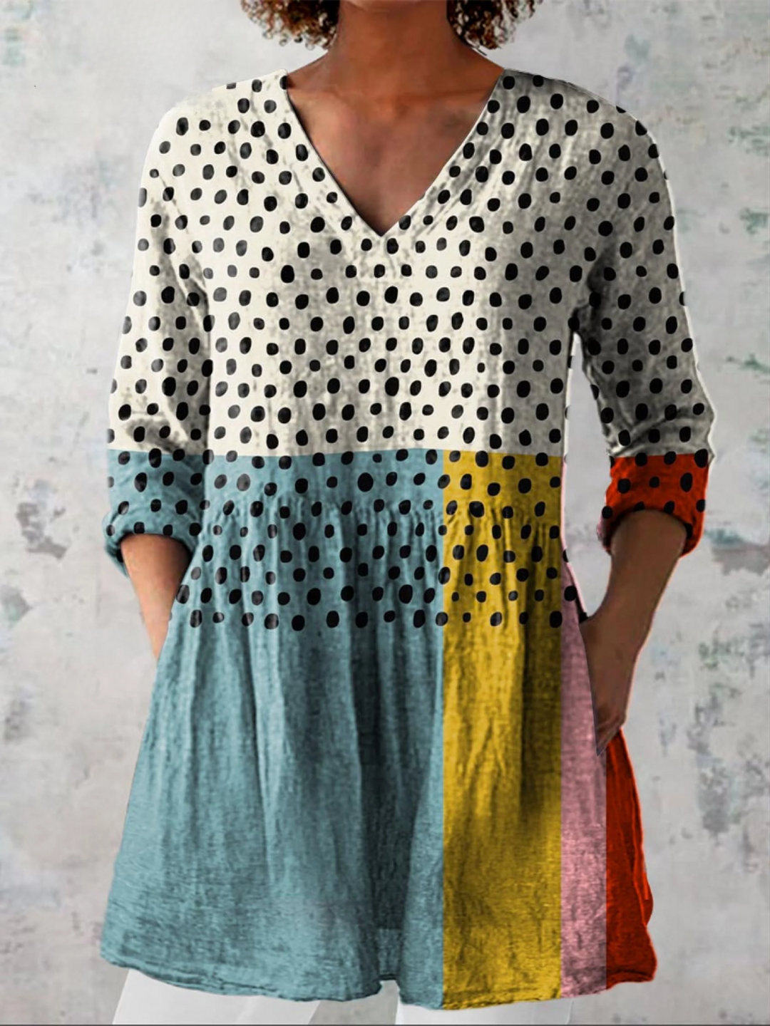 Kinsley | Long V-Neck Blouse