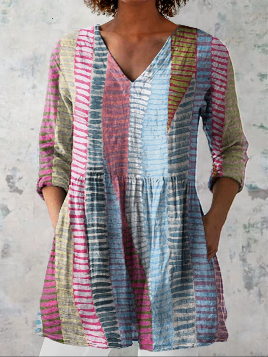 Maddy | Longline V-Neck Blouse
