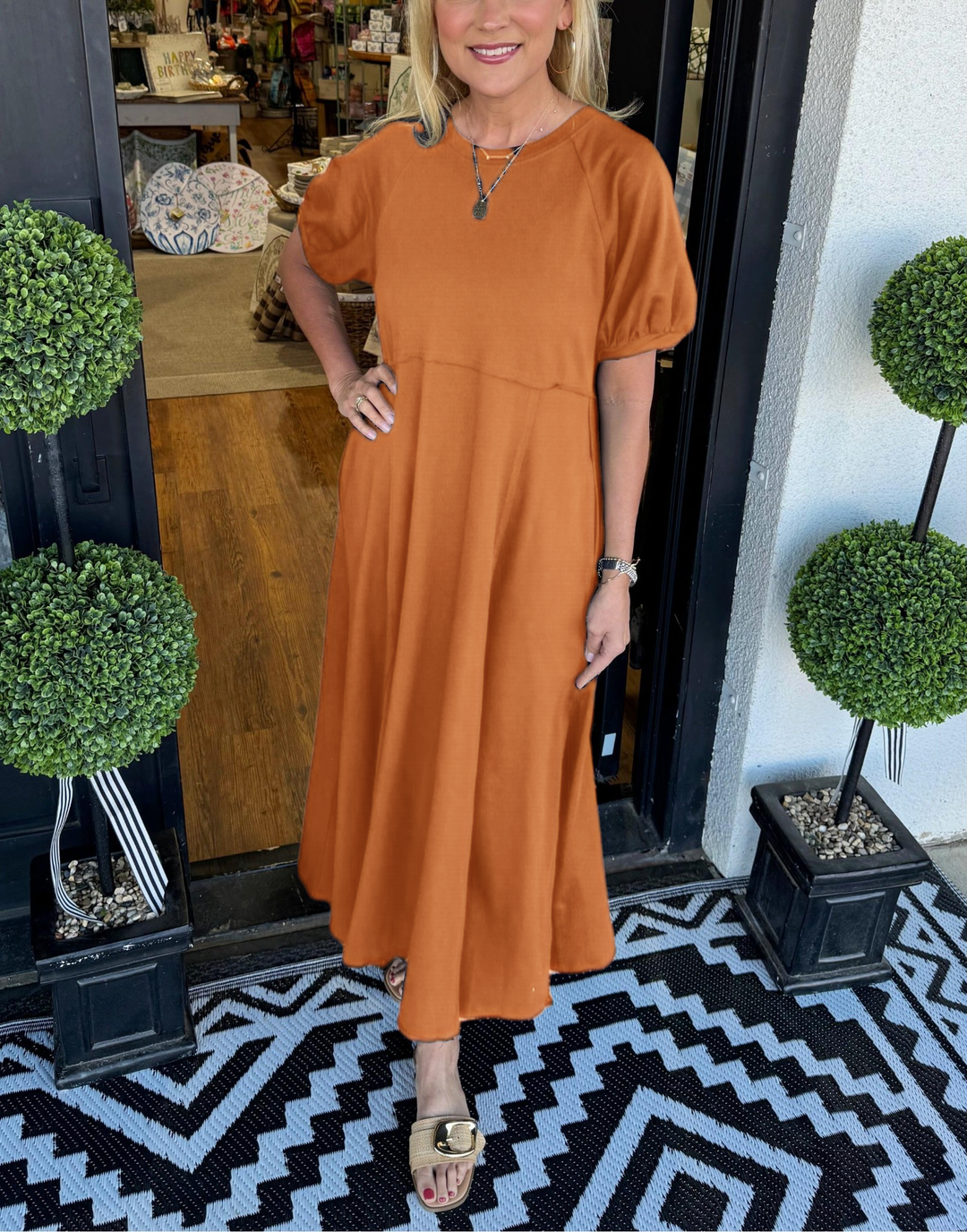 Odette | Puff Sleeve Relaxed Maxi Dress