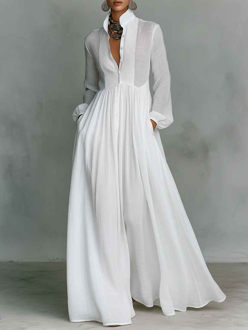 Evelyn | Elegant Long-Sleeve Maxi Dress