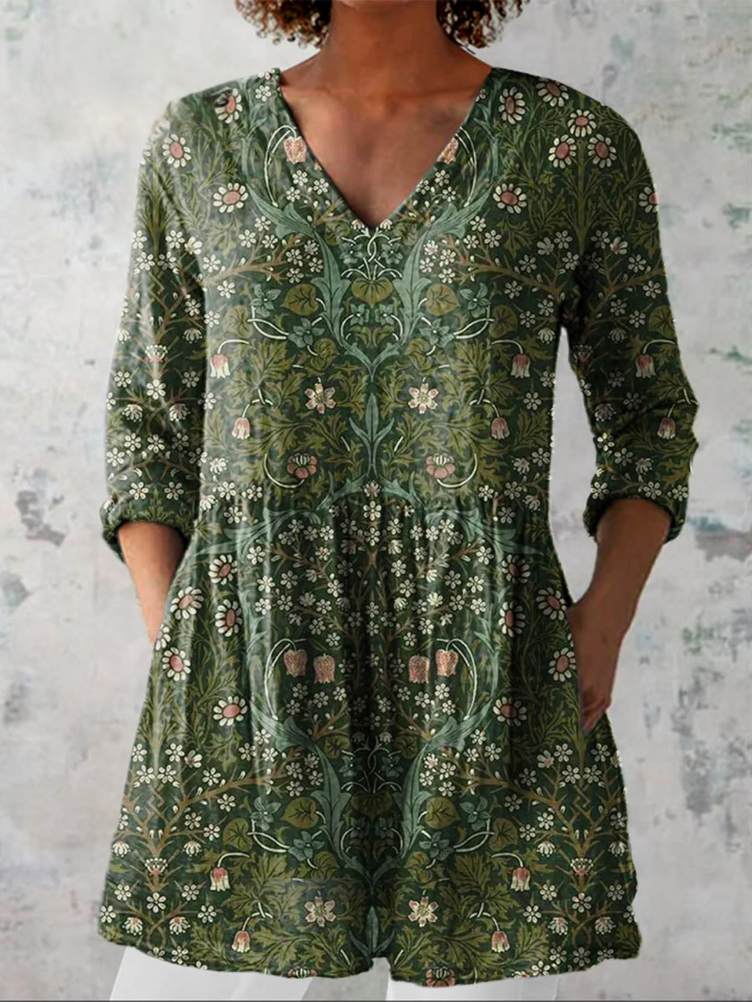 Addison | Classic V-Neck Blouse