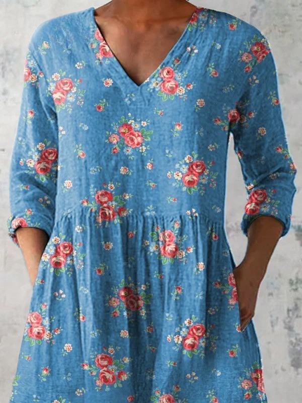 Nona | Long V-Neck Blouse