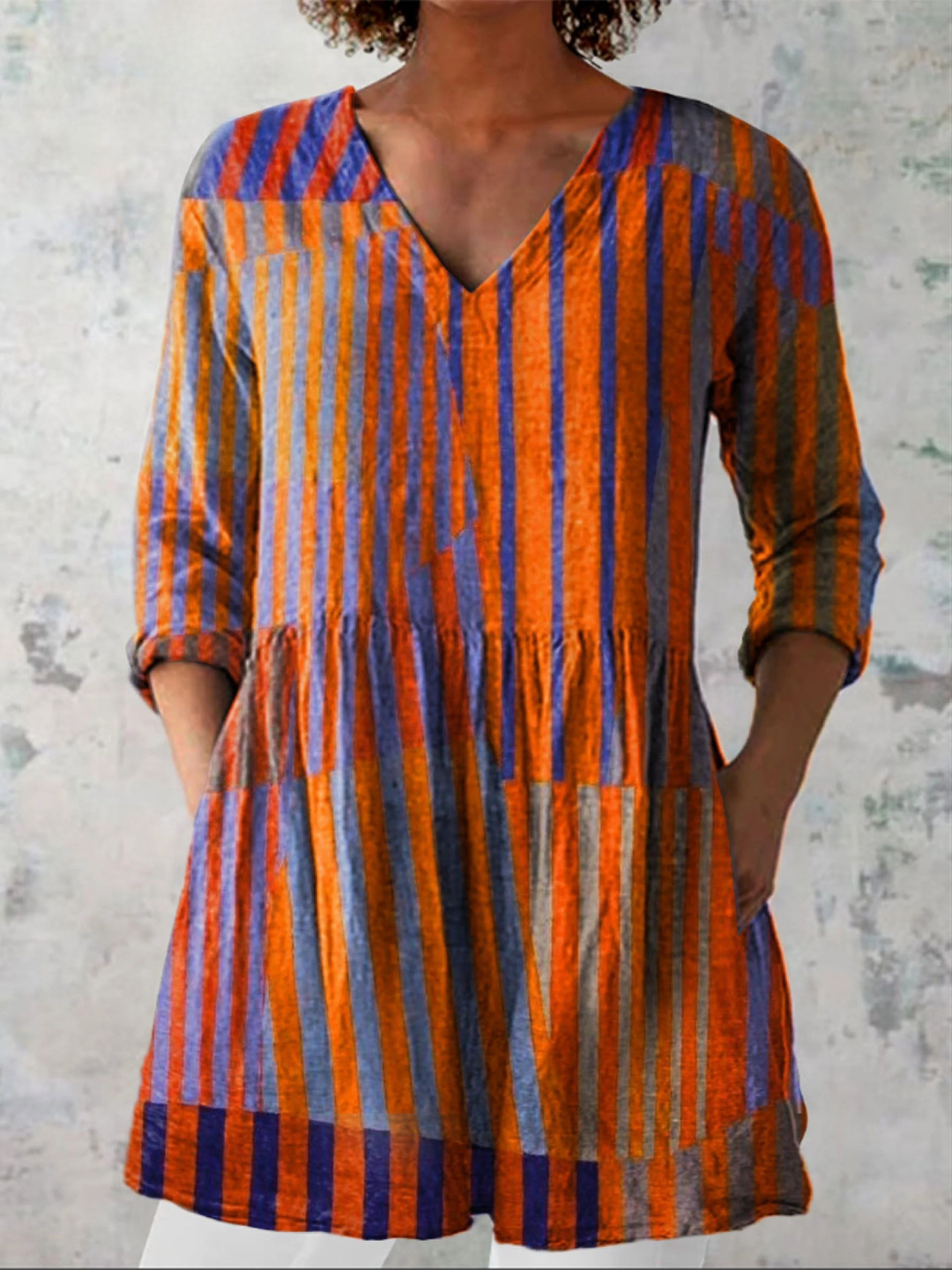 Thalia | V-Neck Tunic Blouse
