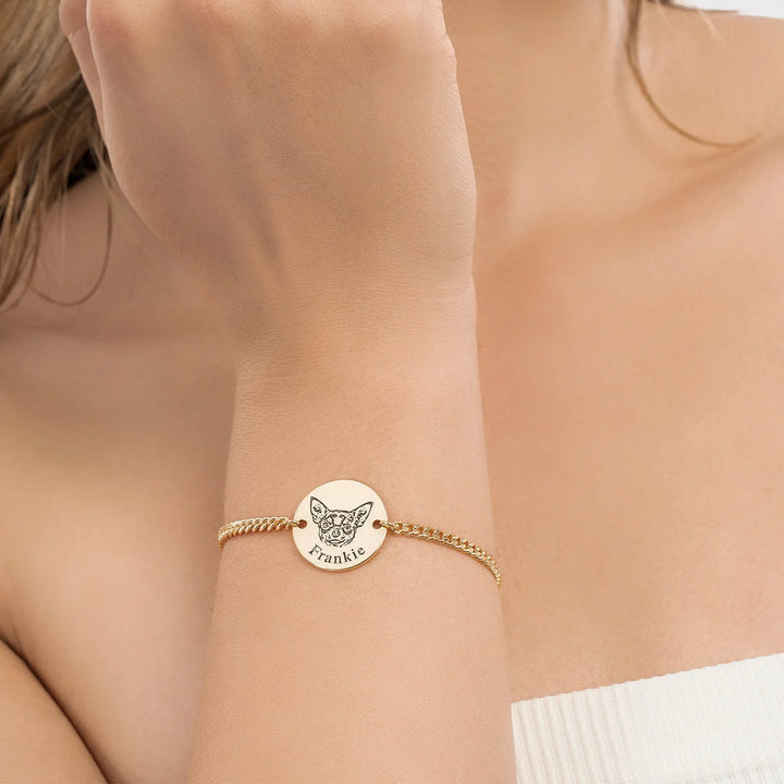 Pulsera Personalizada con Grabado de tu Mascota