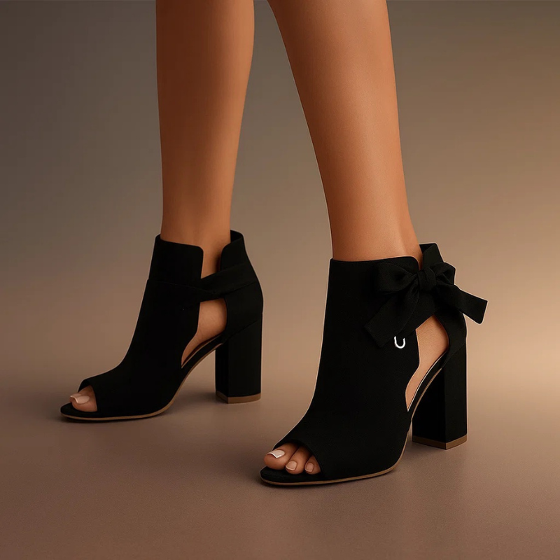 Gwendoline | Elegant Bow Detail Block Heels
