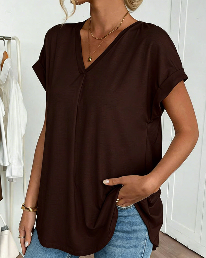Elira | Breathable Flowy V-Neck Top