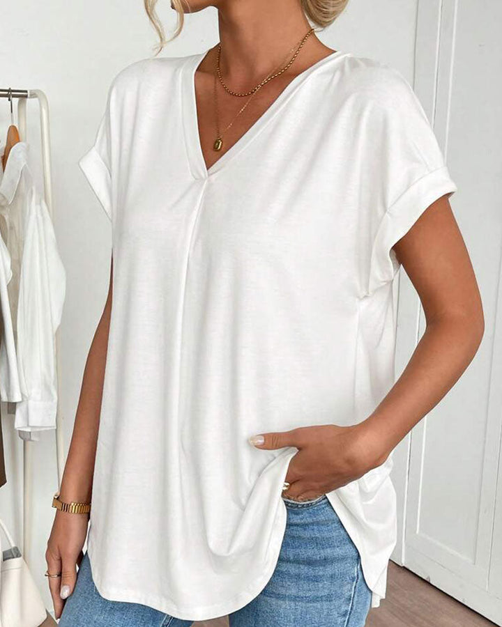 Elira | Breathable Flowy V-Neck Top