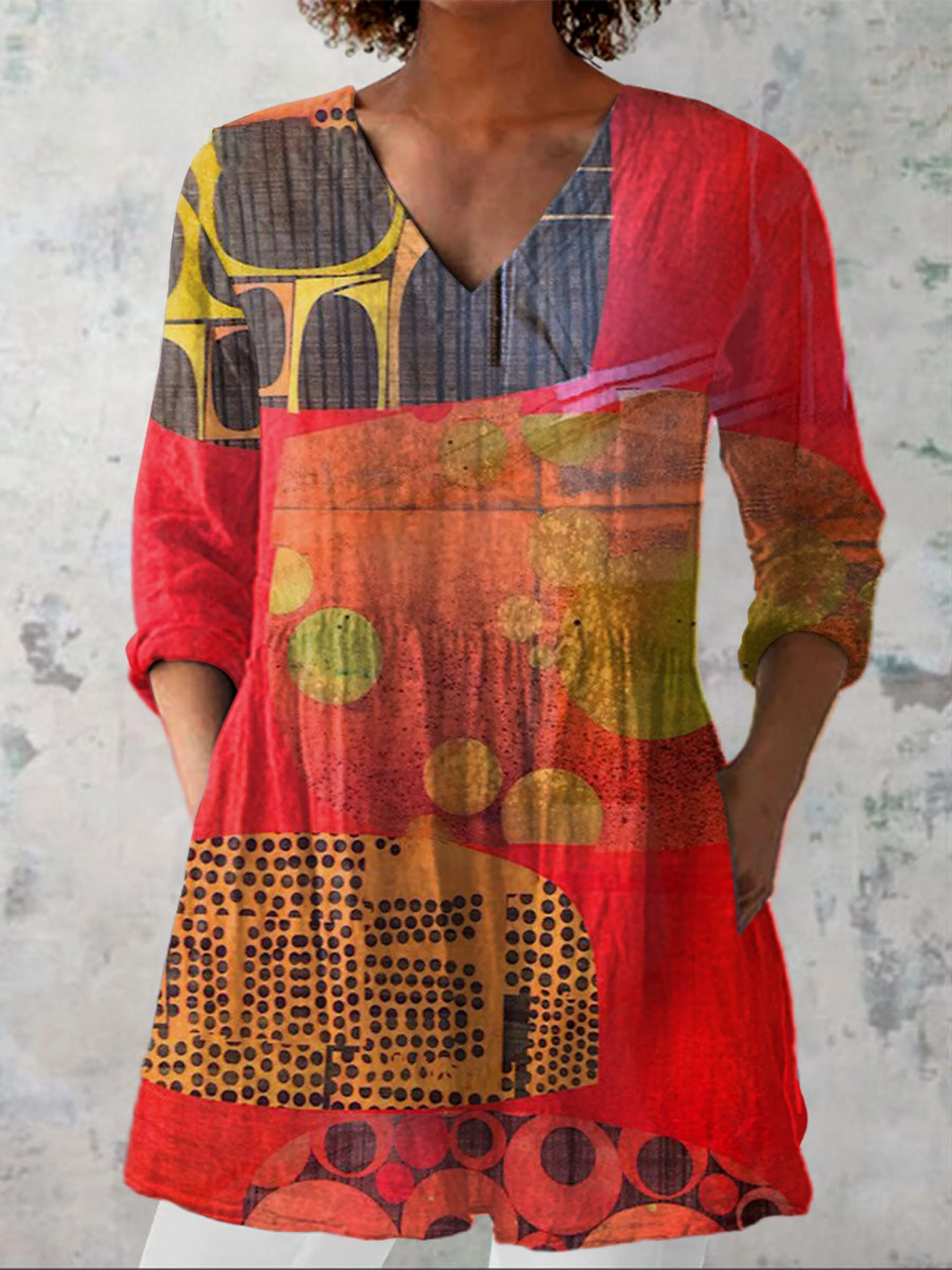 Maeve | Long V-Neck Blouse