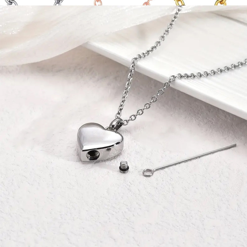 Colgante Corazón Personalizado con las Cenizas de tu Mascota