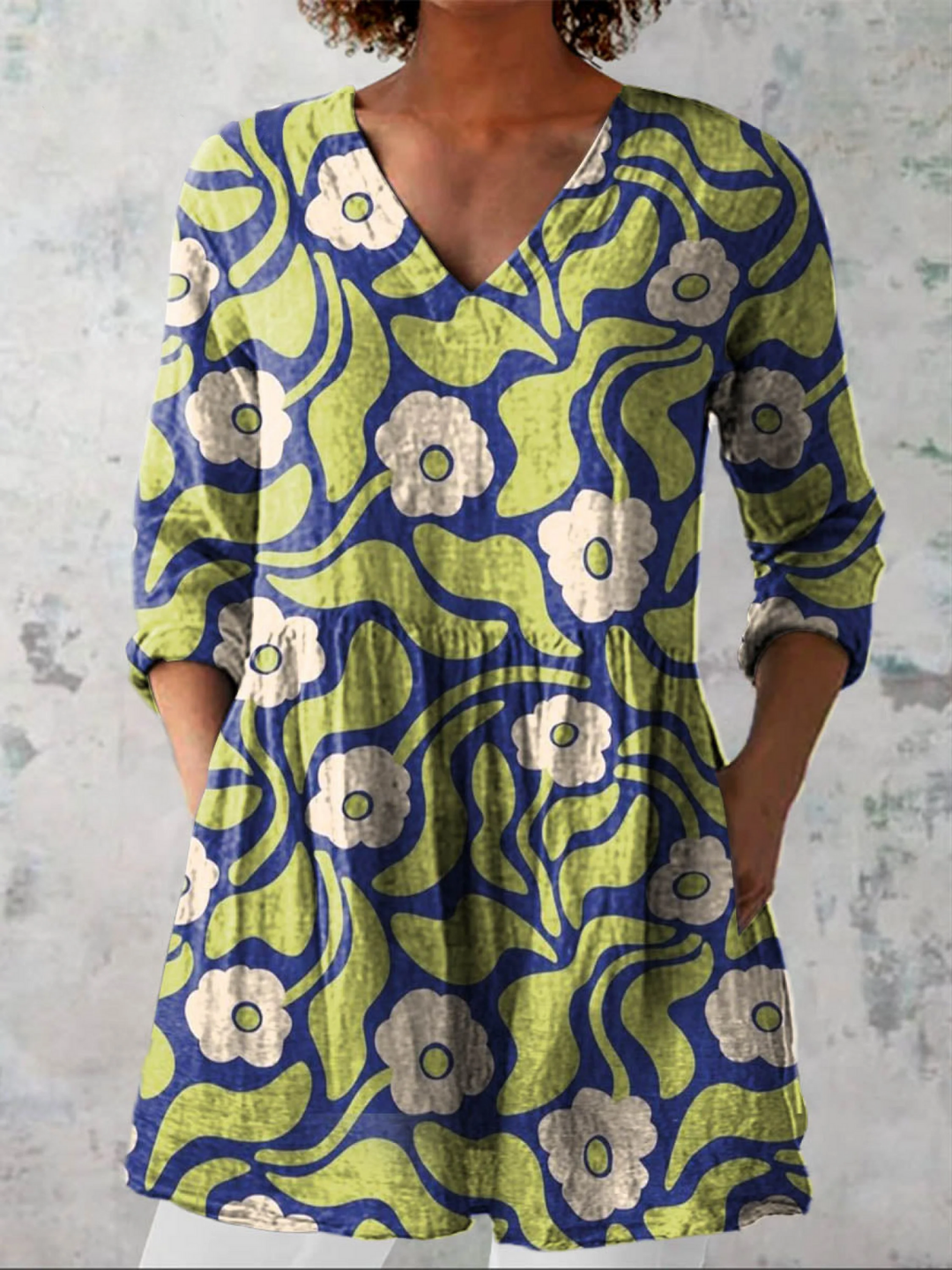 Daisy | Long V-Neck Blouse