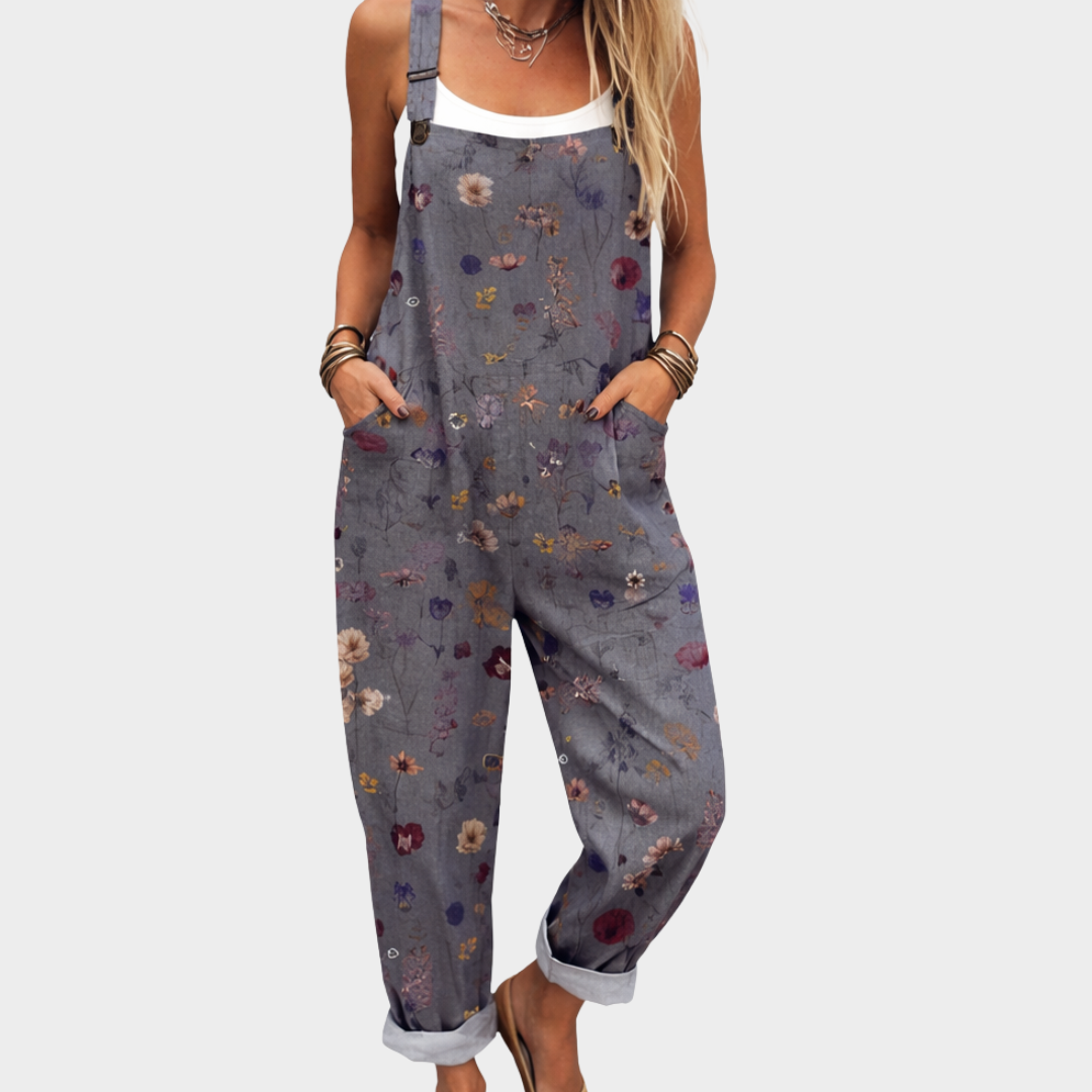 Helena | Breathable Floral Print Jumpsuit