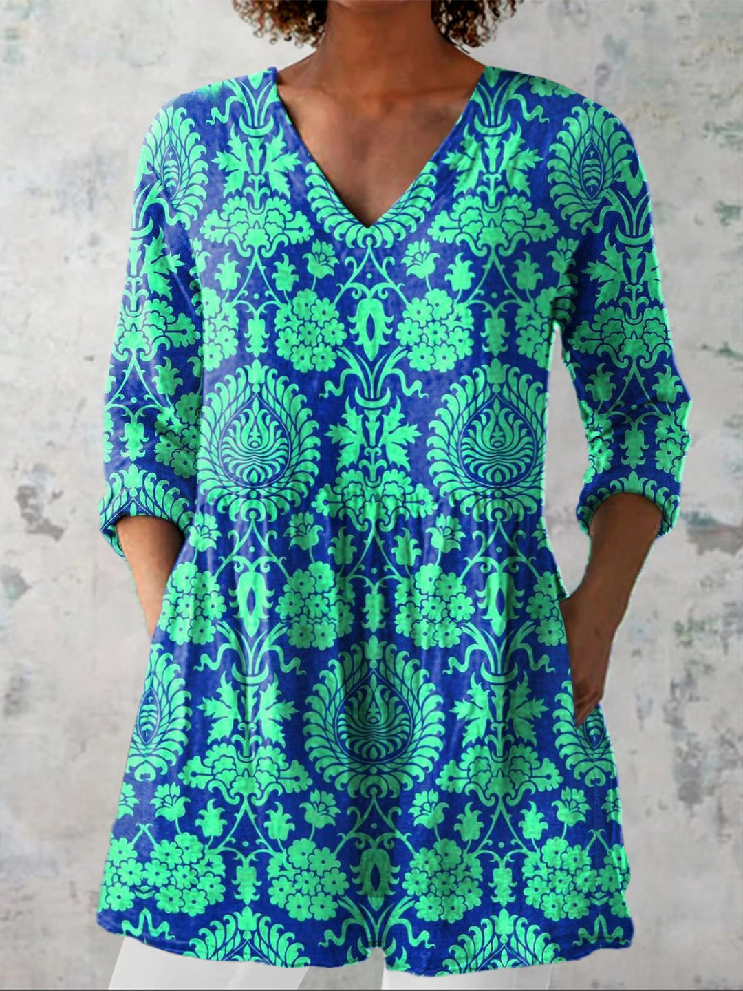 Lainey | Long V-Neck Blouse