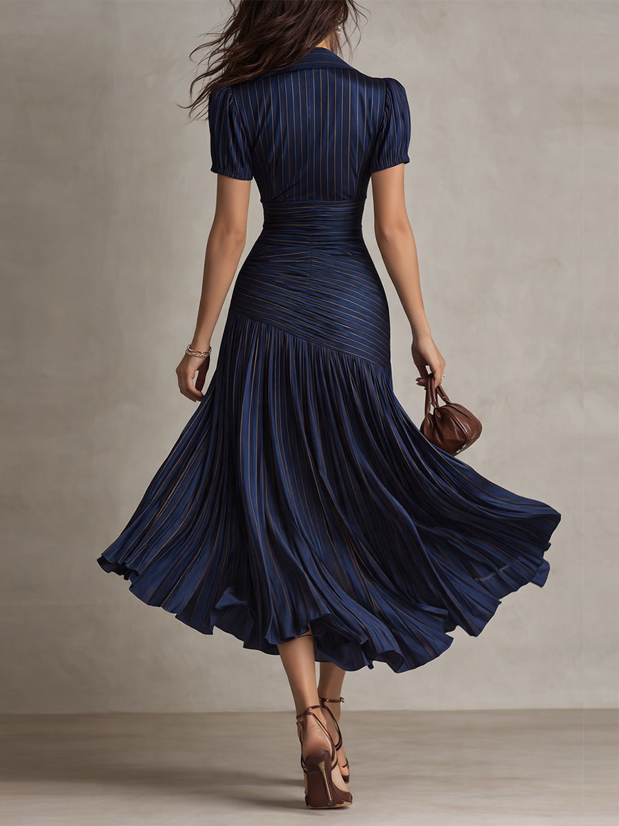 Bonnie | Classic Striped Midi Dress