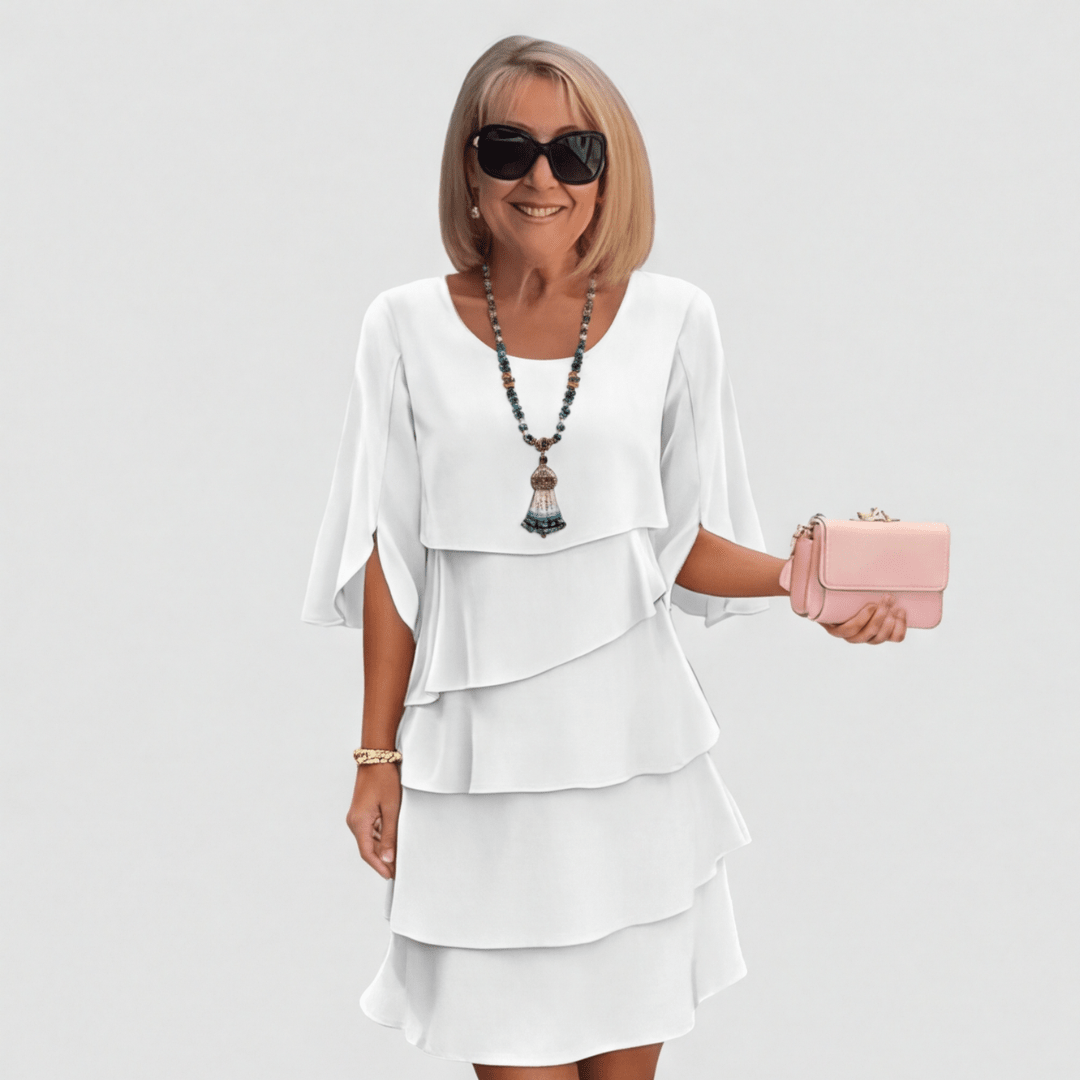 Florence | Elegant Layered Ruffle Dress
