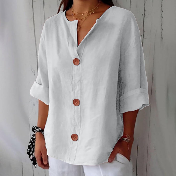 Elara | Relaxed Button-Down Everyday Blouse