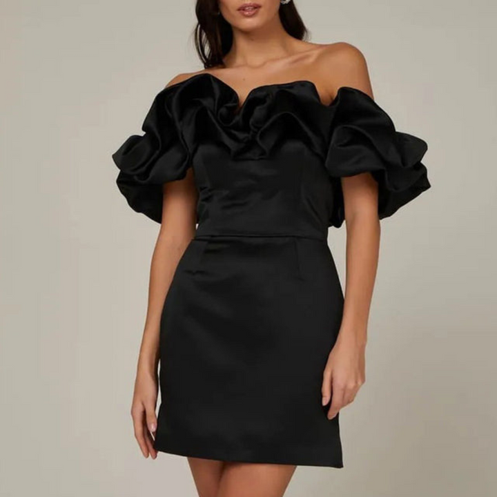 Scarlett | Ruffle Mini Wedding Guest Dress