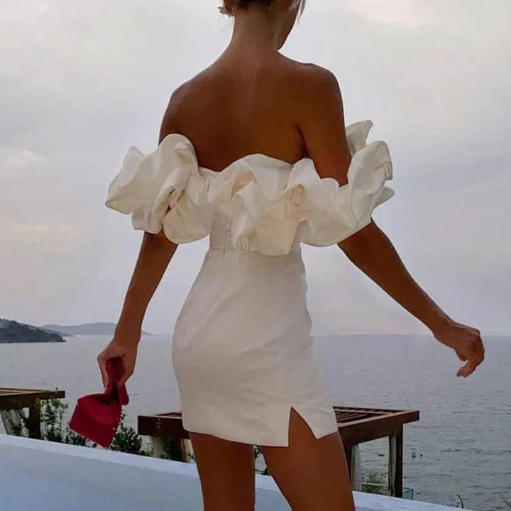 Scarlett | Ruffle Mini Wedding Guest Dress