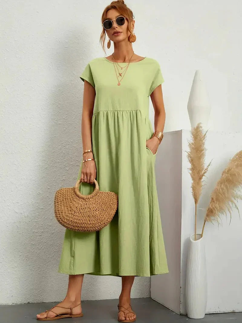Adelaide | Short Sleeve Midi Dress