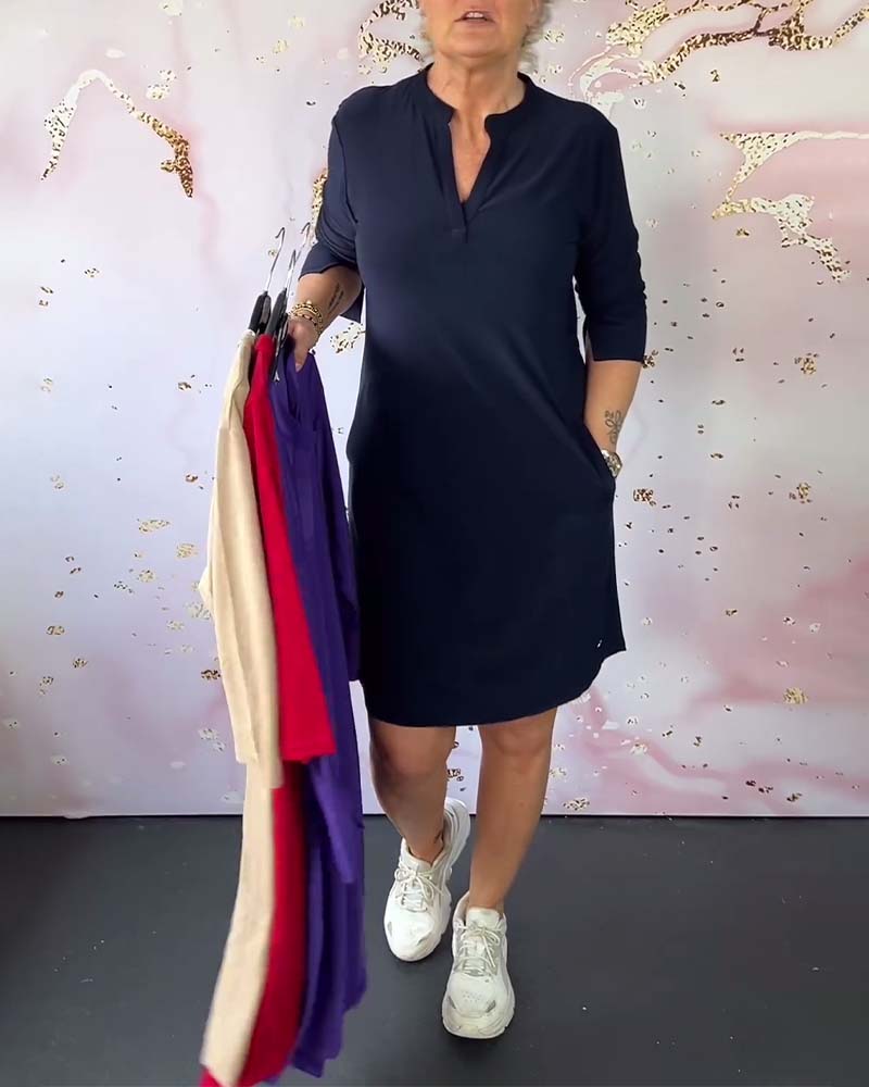 Margaret | Effortless V-Neck Dress