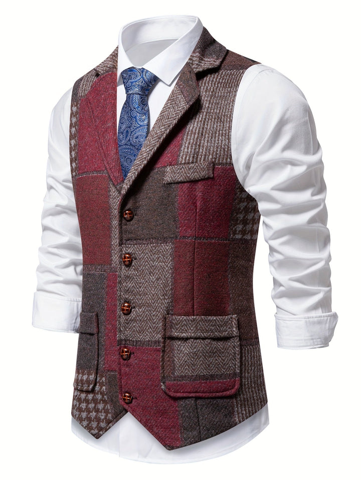 Leo | Patchwork Waistcoat for Special Occasions