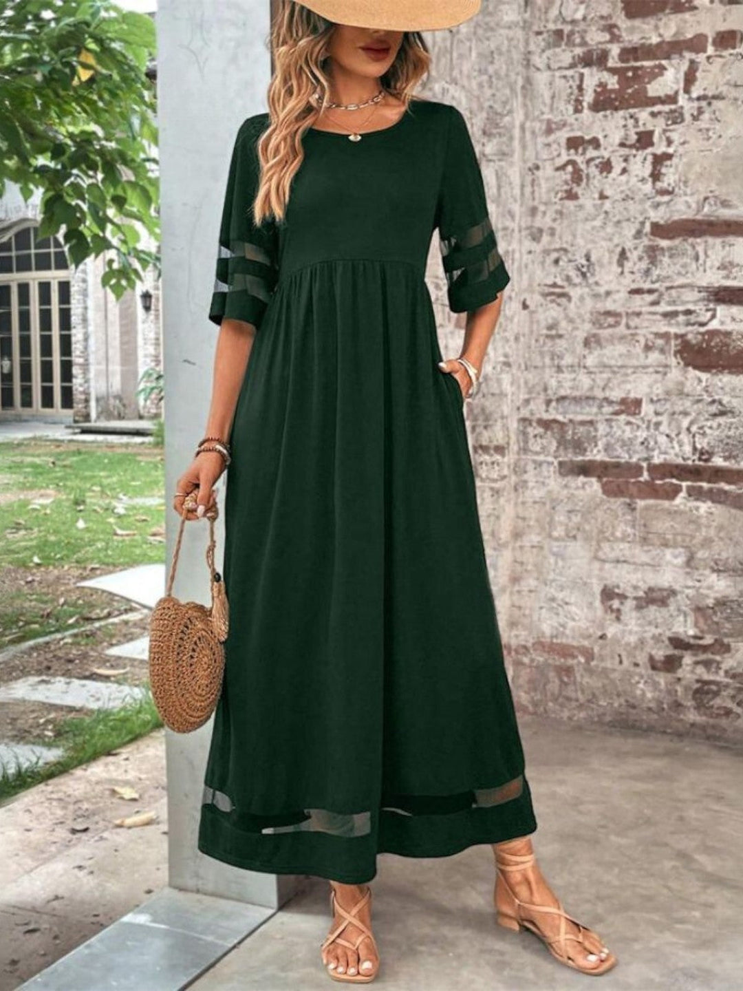 Esme | Flattering Midi Dress with Sleeve Detail