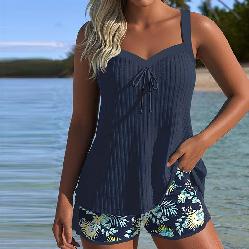 Isla | Striped Tankini and Beach Shorts