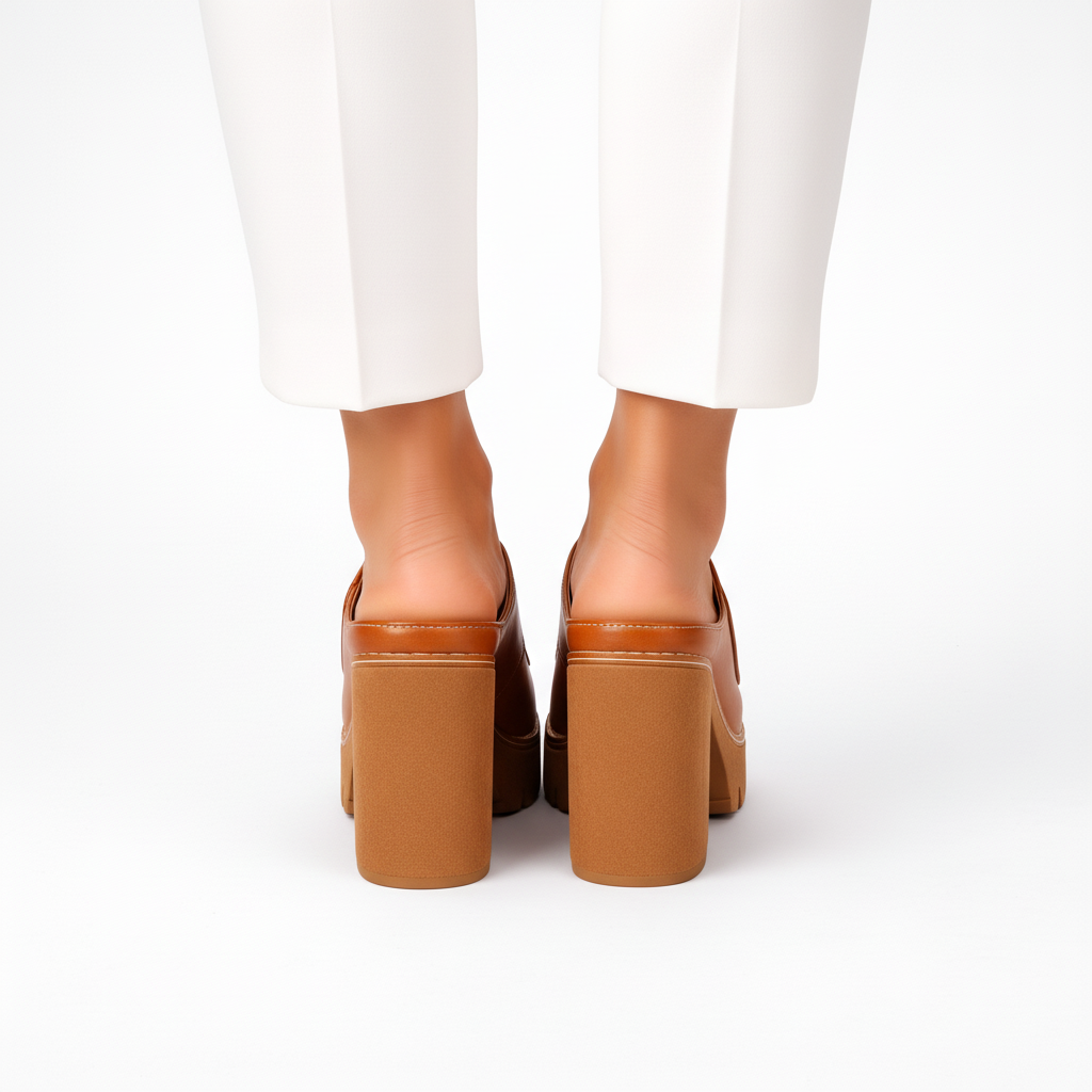 Mizella | Flattering Platform Block Heel Mules