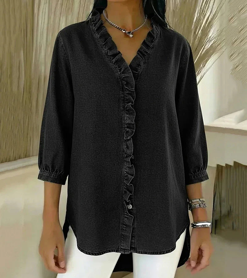 Lucinda | Elegant Denim Blouse