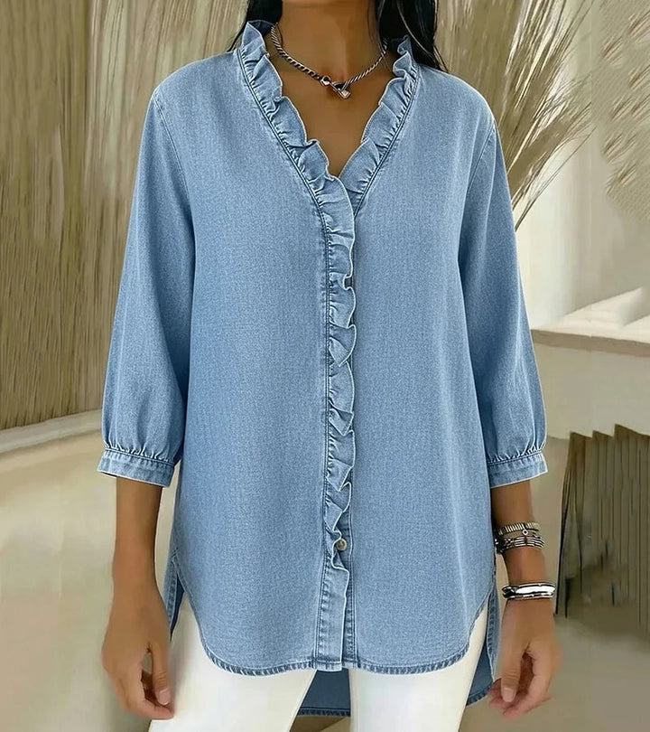 Lucinda | Elegant Denim Blouse
