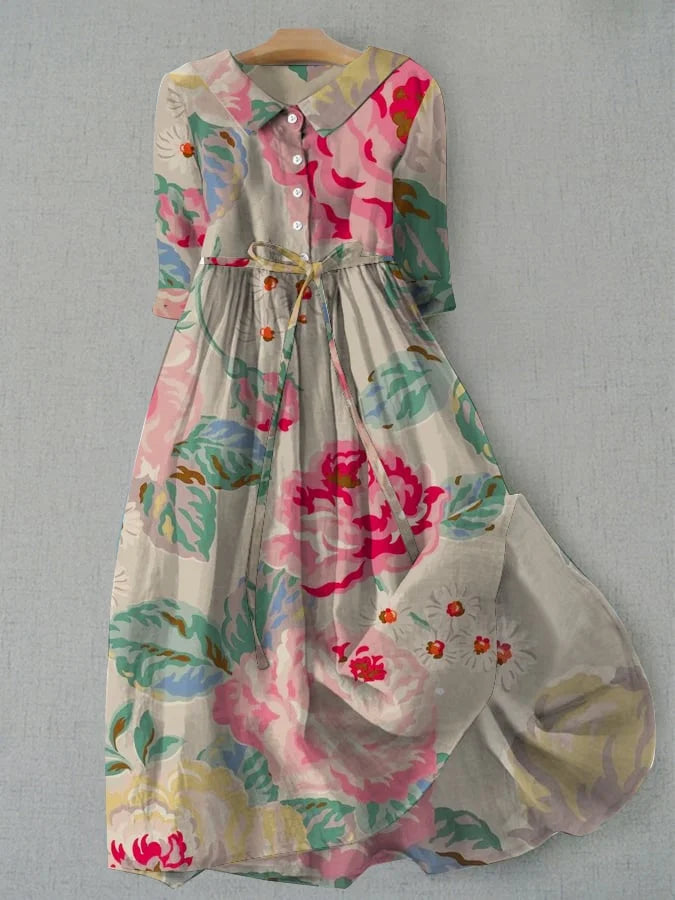 Mila | Elegant Pastel Floral Dress