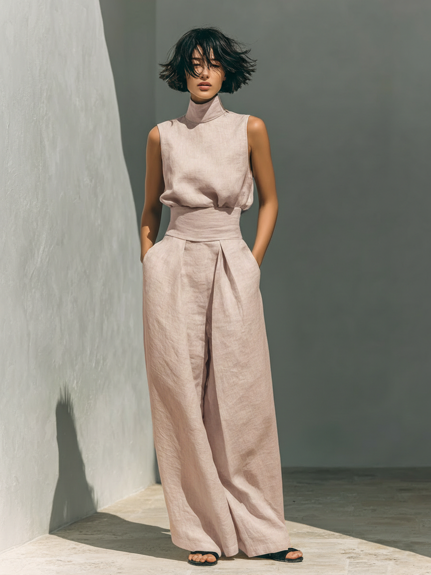 Maria | Sleeveless Top & Wide Leg Set