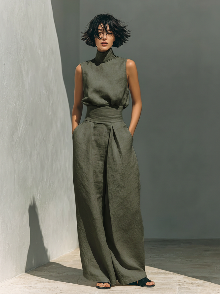 Maria | Sleeveless Top & Wide Leg Set