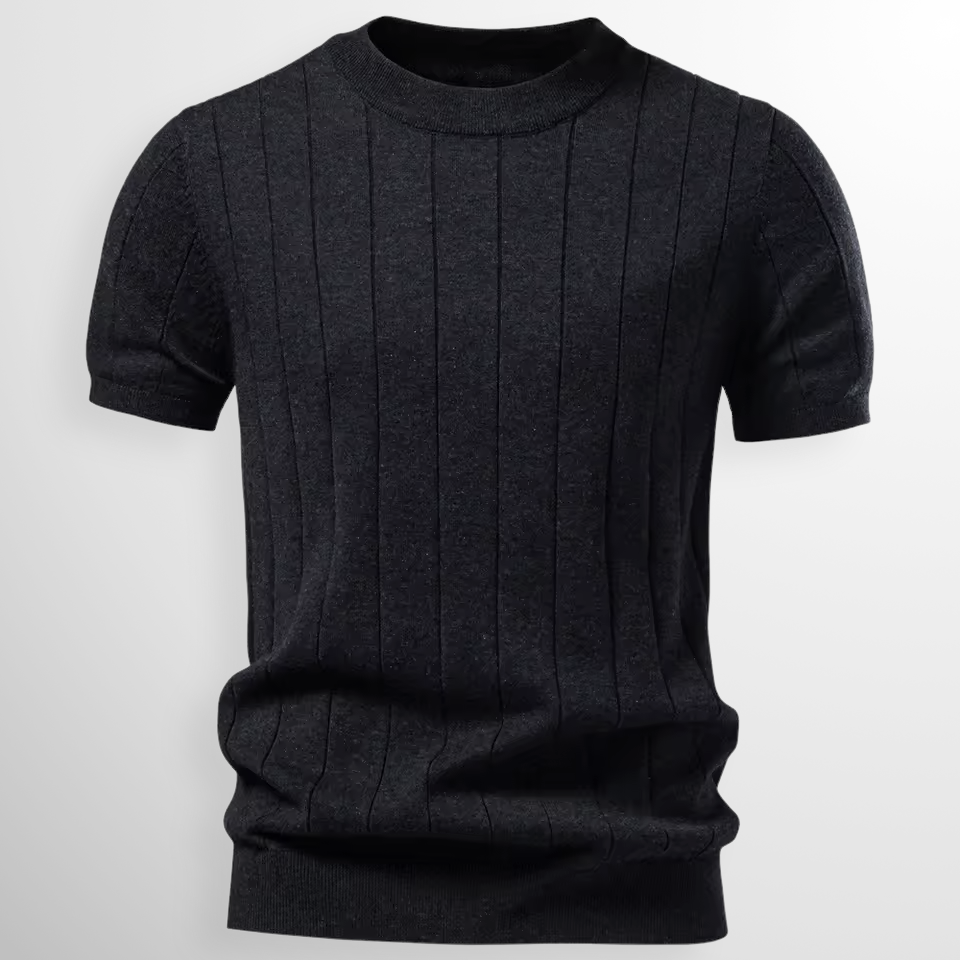Luca | Ribbed Crewneck T-Shirt