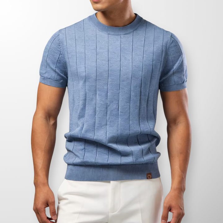 Luca | Ribbed Crewneck T-Shirt