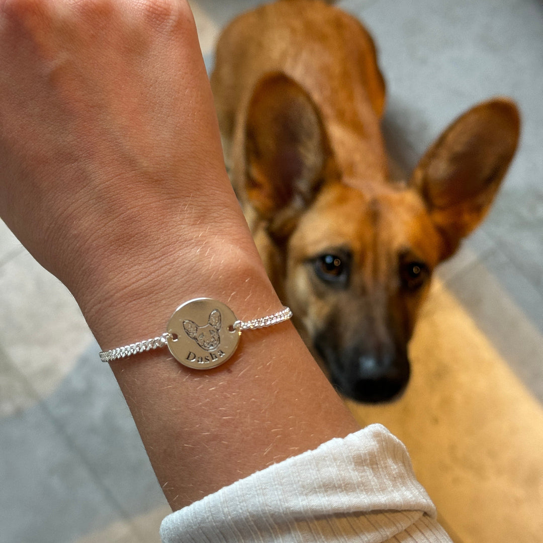Pulsera Personalizada con Grabado de tu Mascota